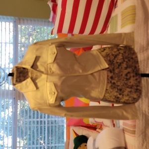 Pelle Studio pearlized ivory leather jacket S